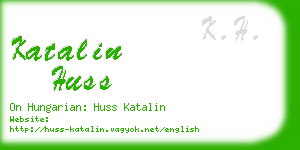 katalin huss business card